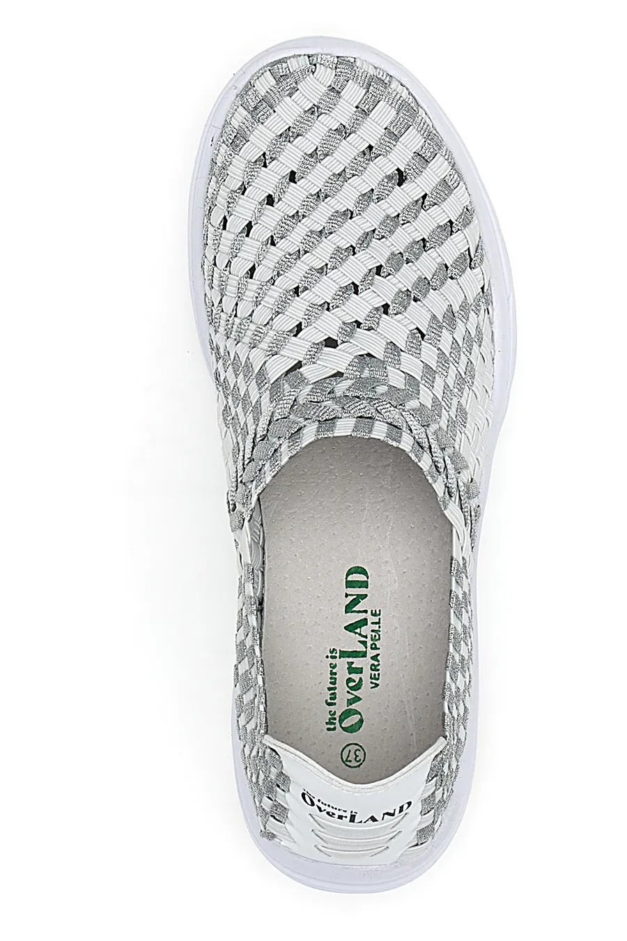 Sneakers Slip-on Overland 640 Bianche e Grigie