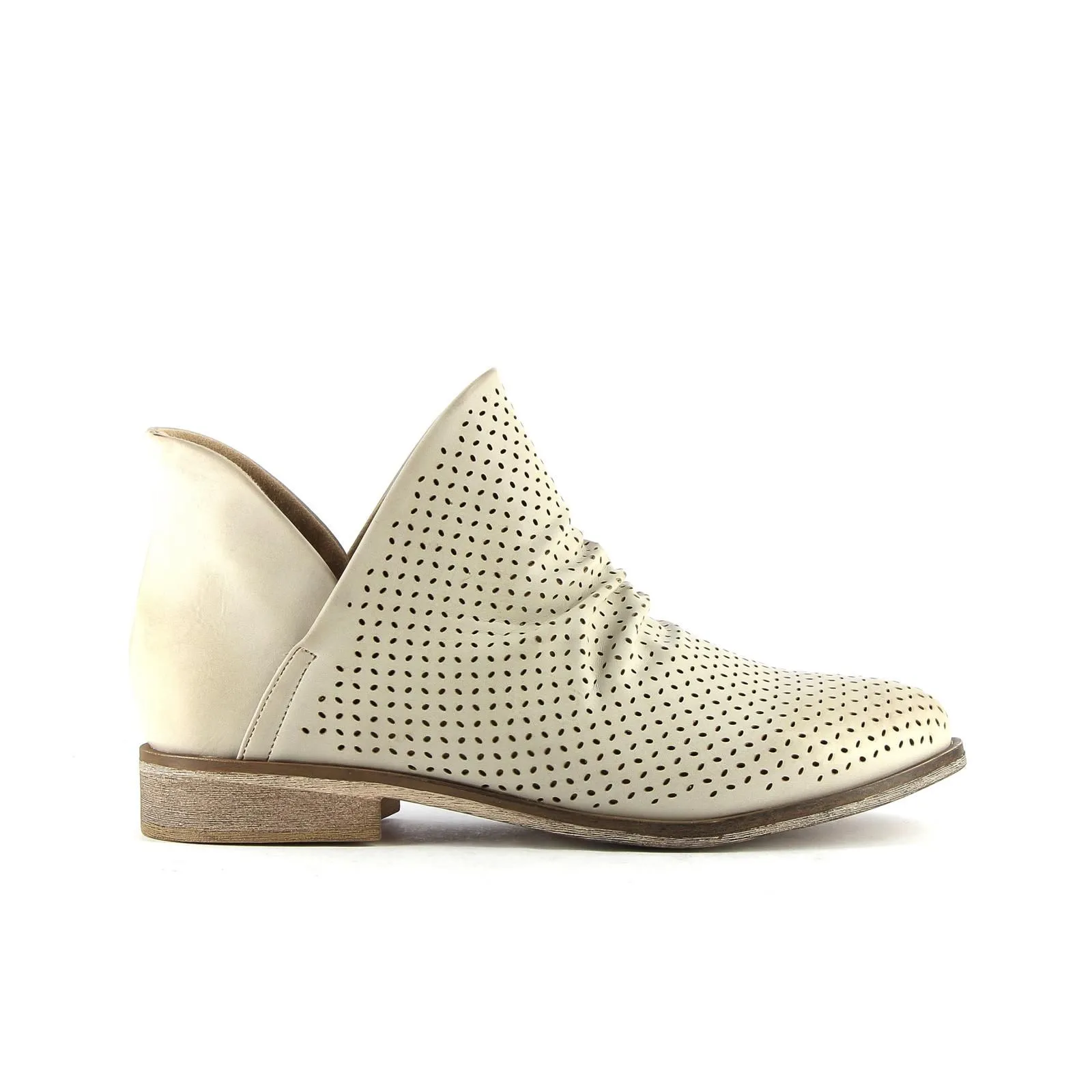 Stivaletti beige bassi da donna