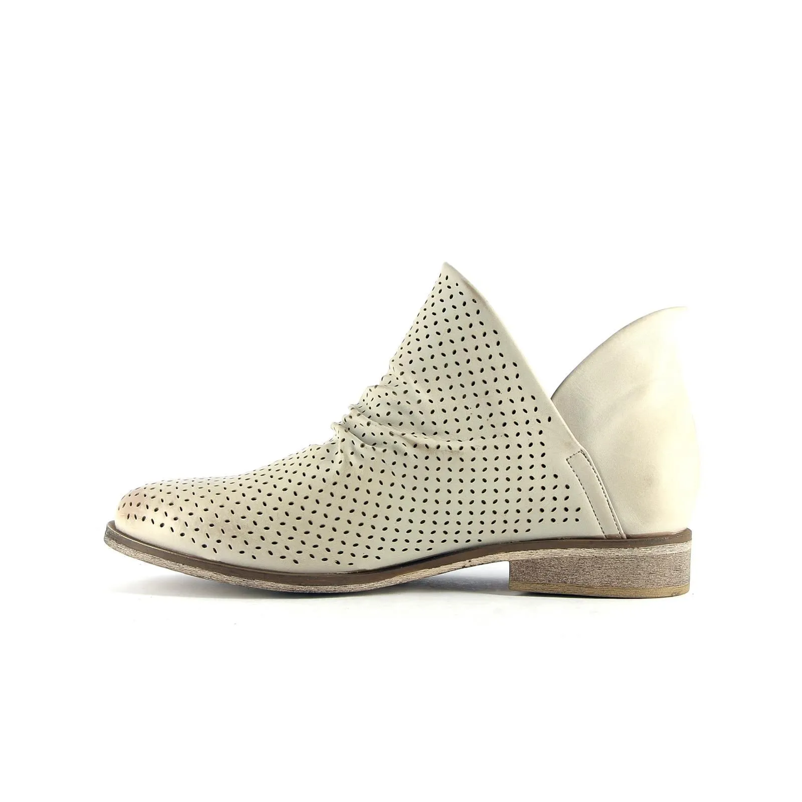 Stivaletti beige bassi da donna