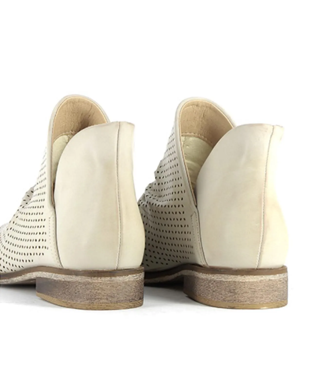 Stivaletti beige bassi da donna