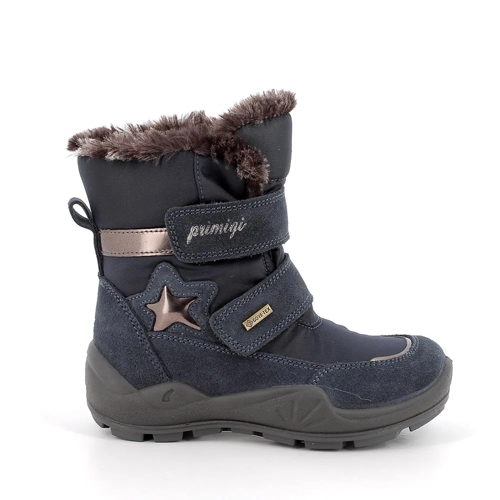 Stivaletti gore-tex da bambina navy-blu scuro            
