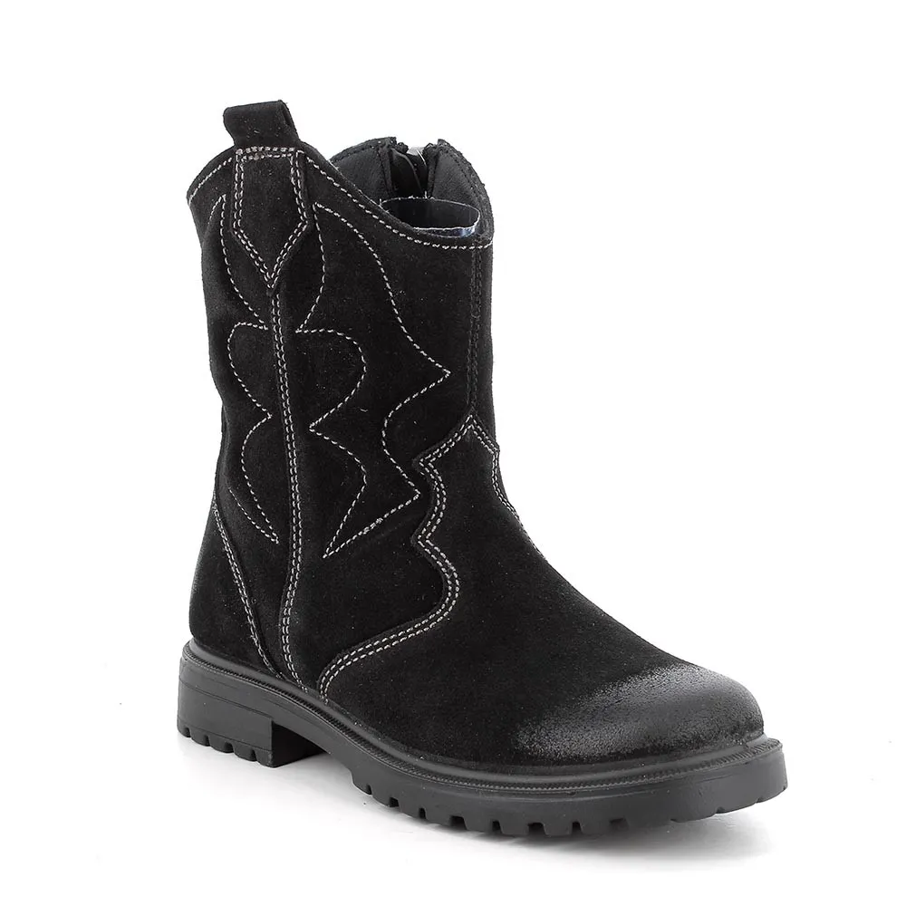 Stivaletti in pelle da bambina nero            