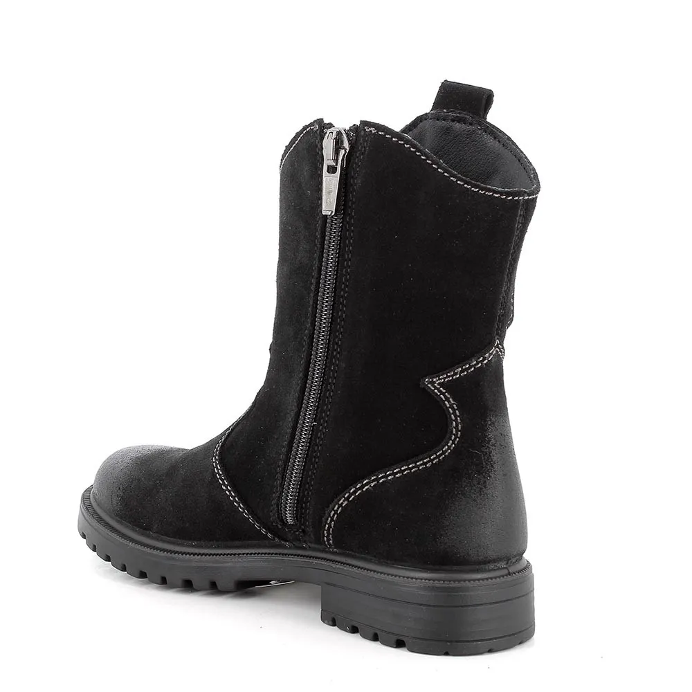 Stivaletti in pelle da bambina nero            