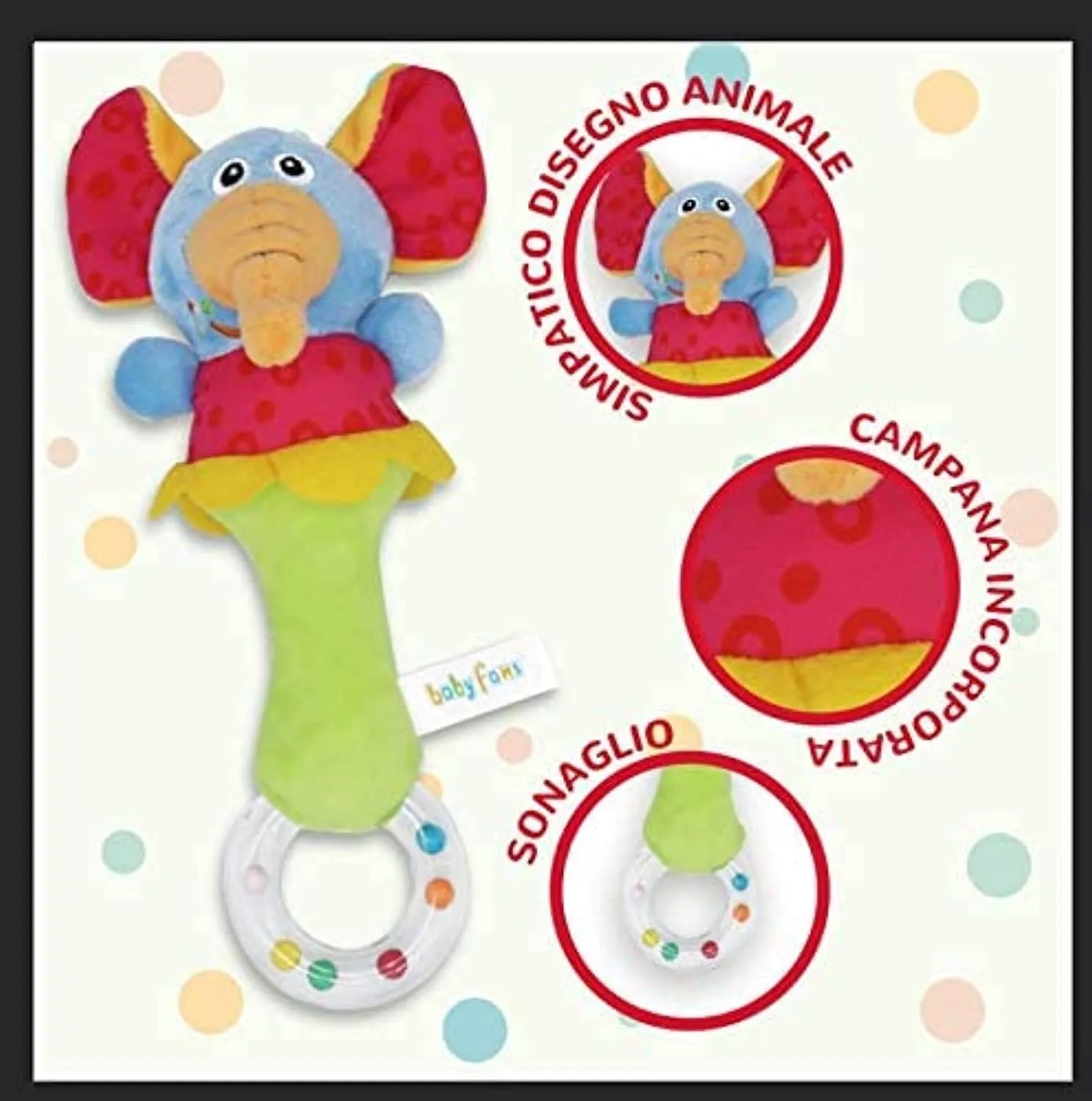 Synchain Baby Rattle Toy Neonato, 5 Pack Neonato Sonagli Calzini Polso,Simpatici Animaletti Developmental Soft Toys Bambole per 