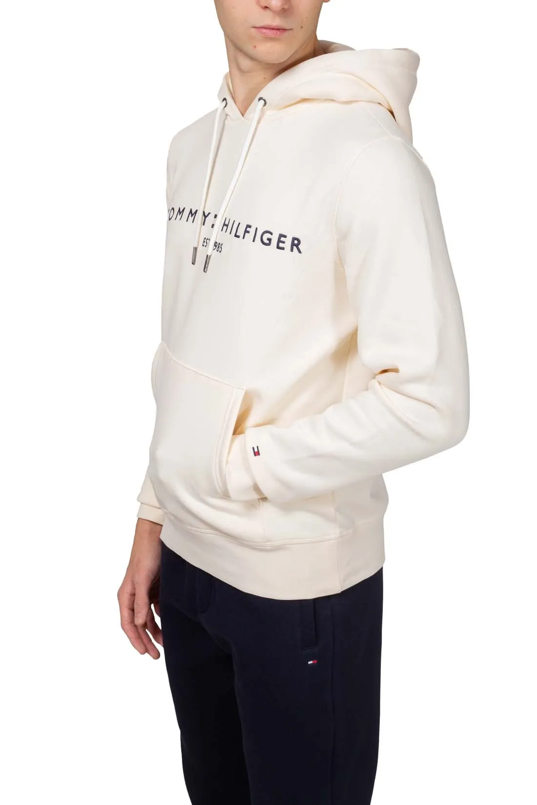 TOMMY HILFIGER Felpa uomo essenziale regular con logo 
