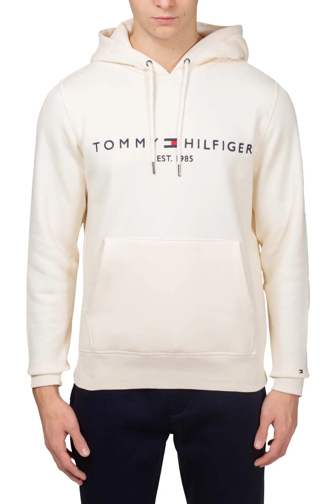 TOMMY HILFIGER Felpa uomo essenziale regular con logo 