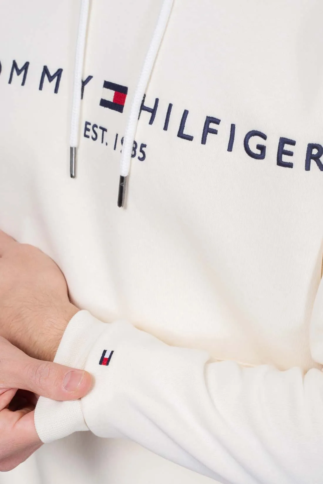 TOMMY HILFIGER Felpa uomo essenziale regular con logo 