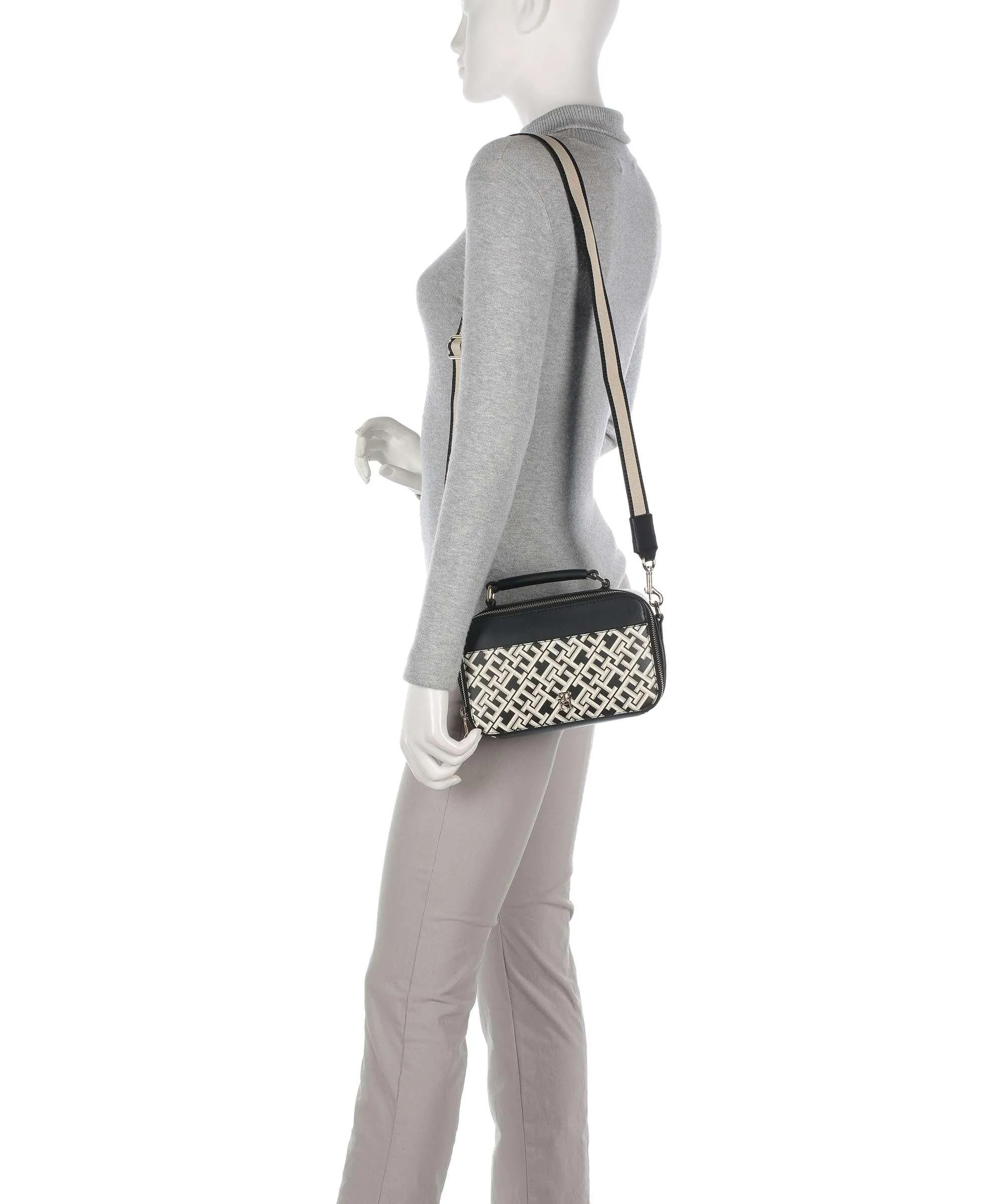  Tommy Hilfiger Iconic Borsa a tracolla pelle sintetica nero  