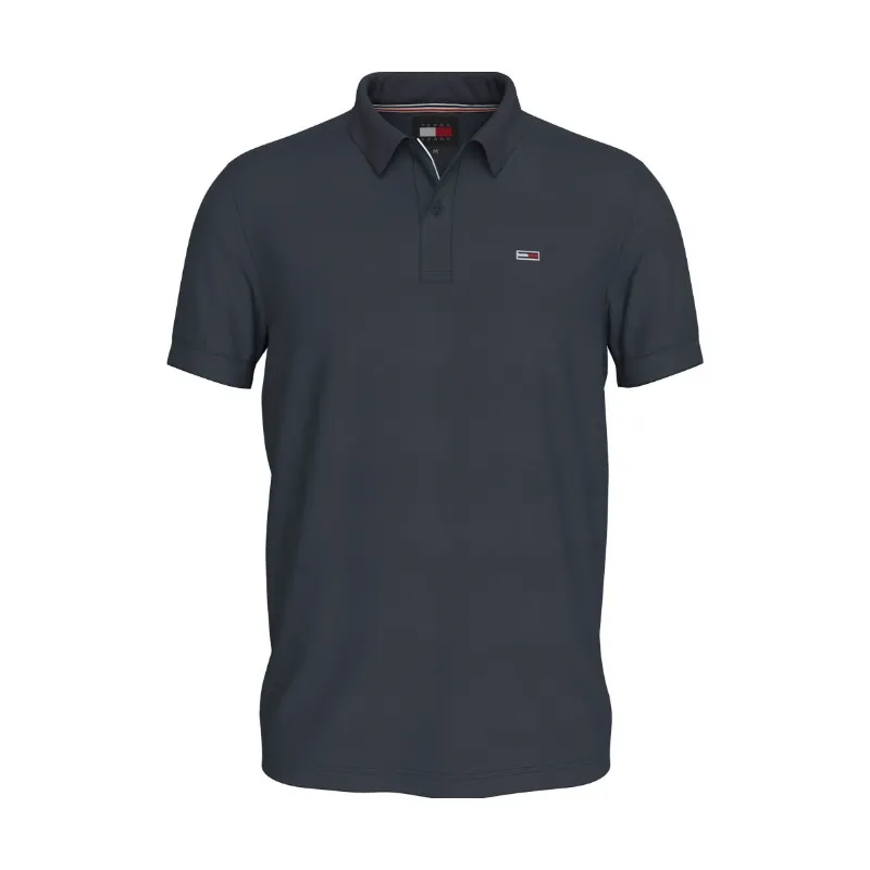 Tommy Jeans Tjm Slim Placket Polo Ext Dk Nig Navy Polo Pique M/M Blu Uomo