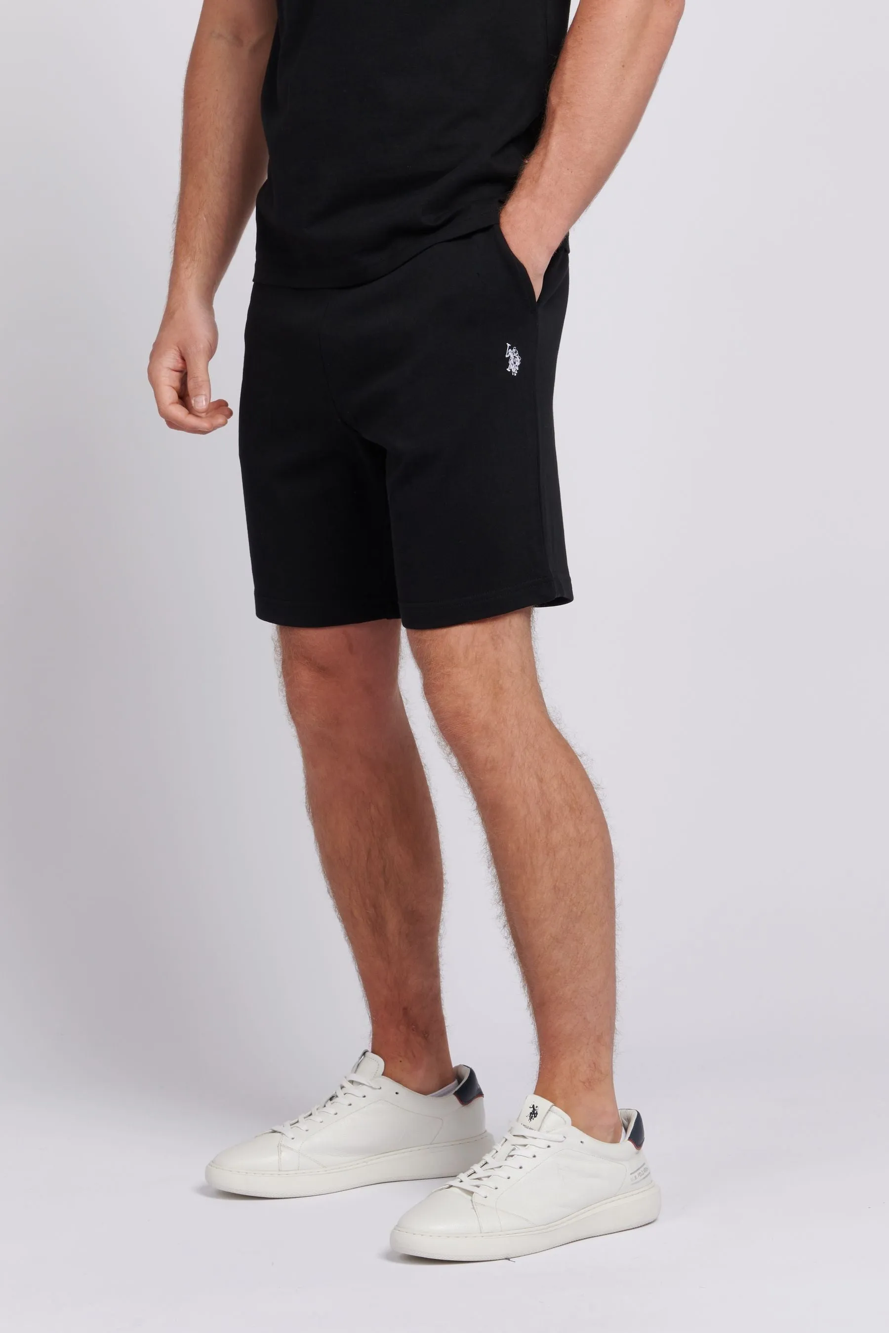 U.S. Polo Assn. Uomo - Shorts in felpa con doppio cavaliere vestibilità classica
