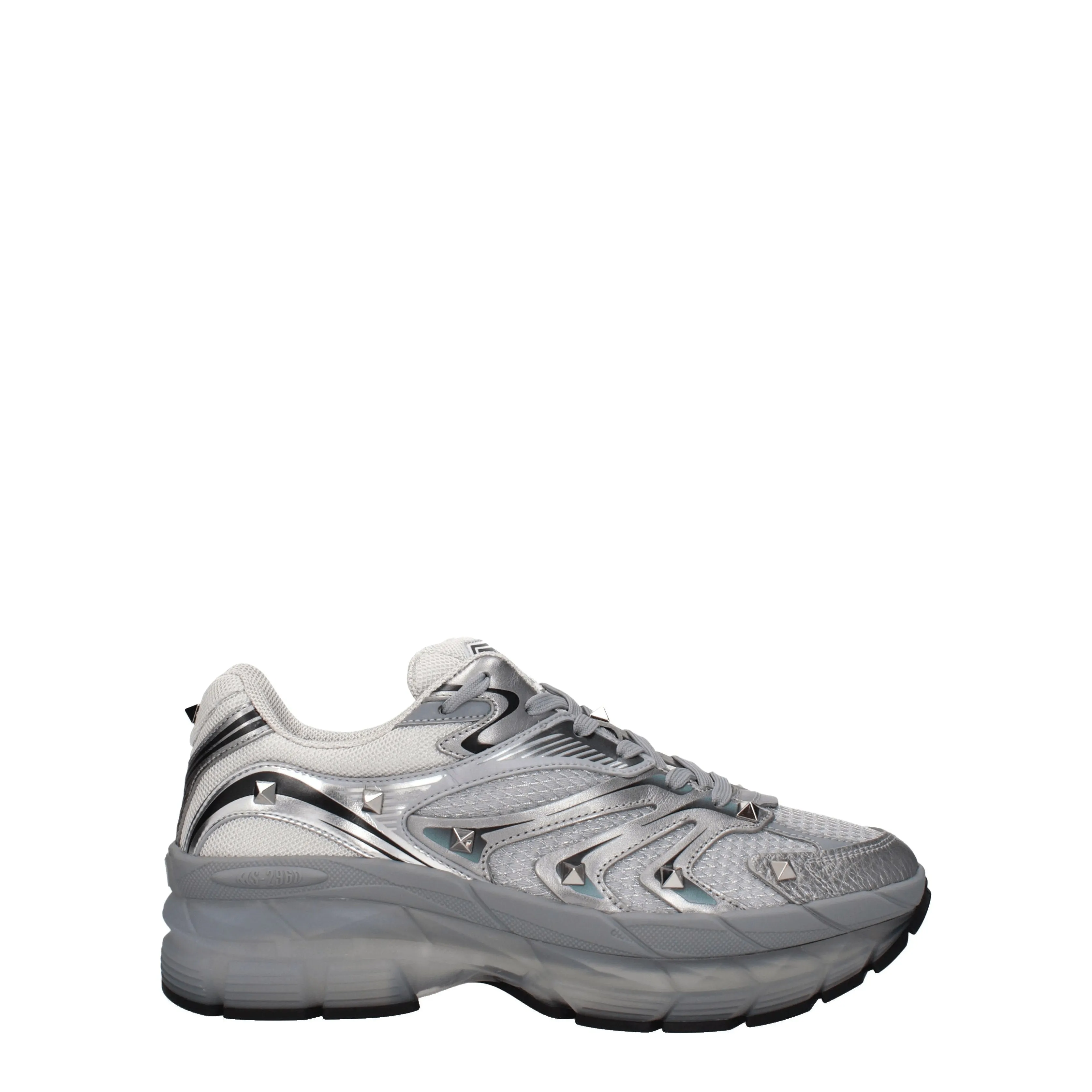 Valentino Garavani Sneakers Ms 2960 Uomo Tessuto Argento