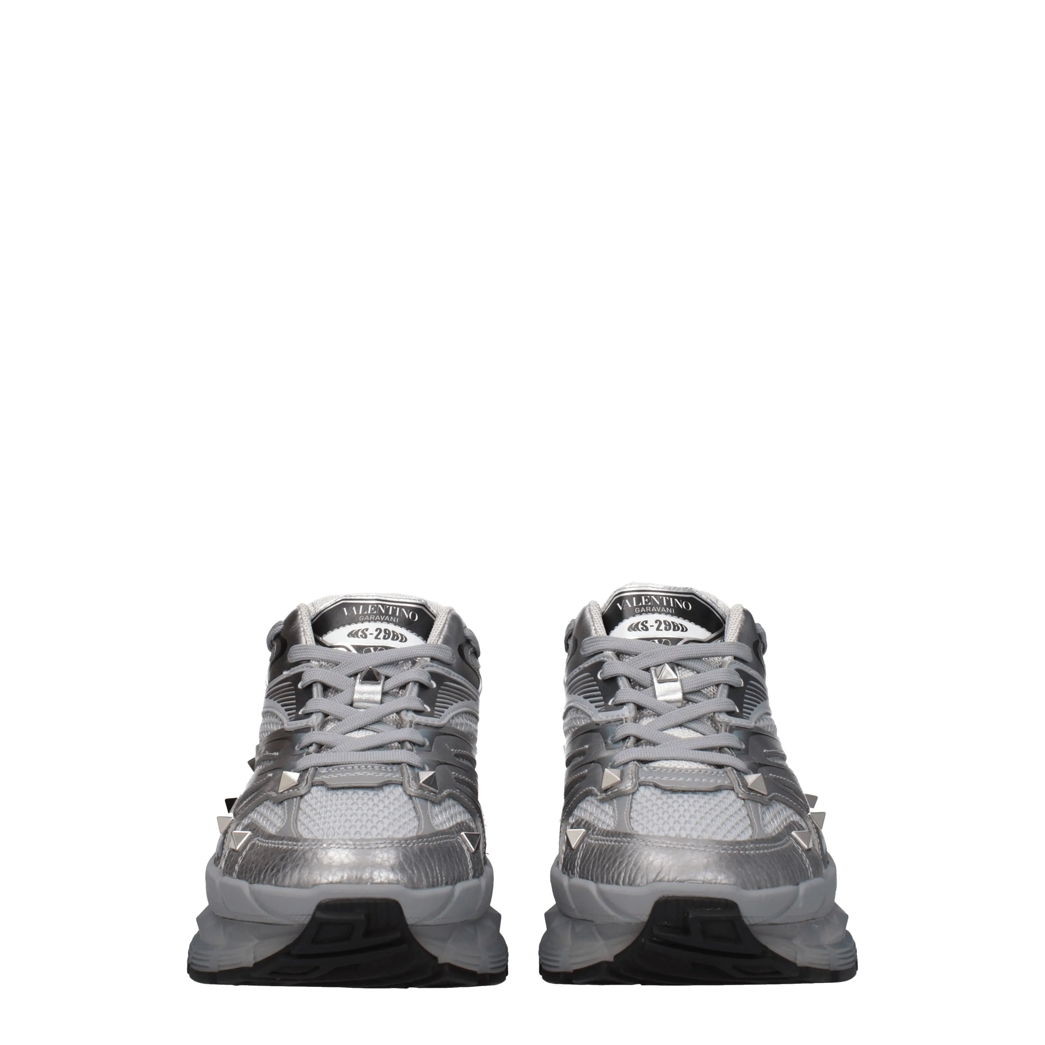 Valentino Garavani Sneakers Ms 2960 Uomo Tessuto Argento