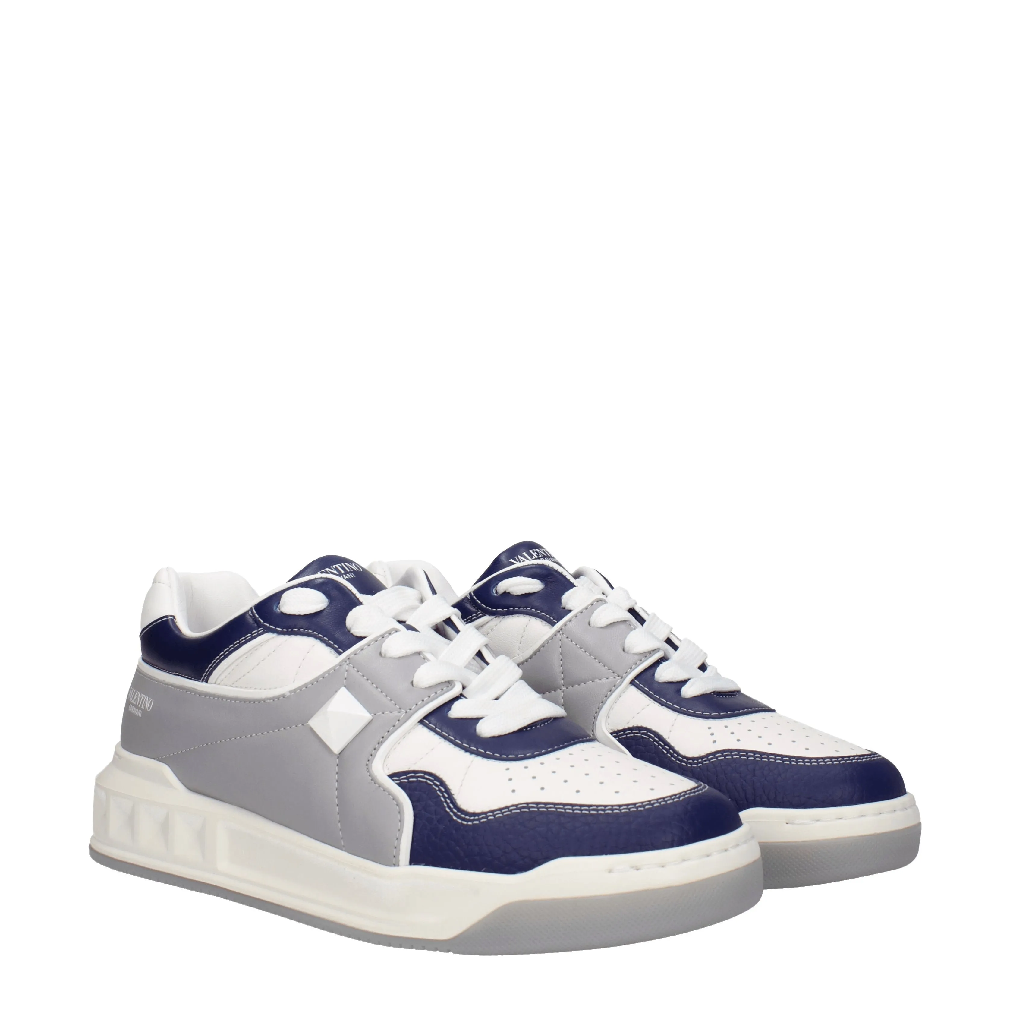 Valentino Garavani Sneakers Uomo Pelle Grigio/Blu