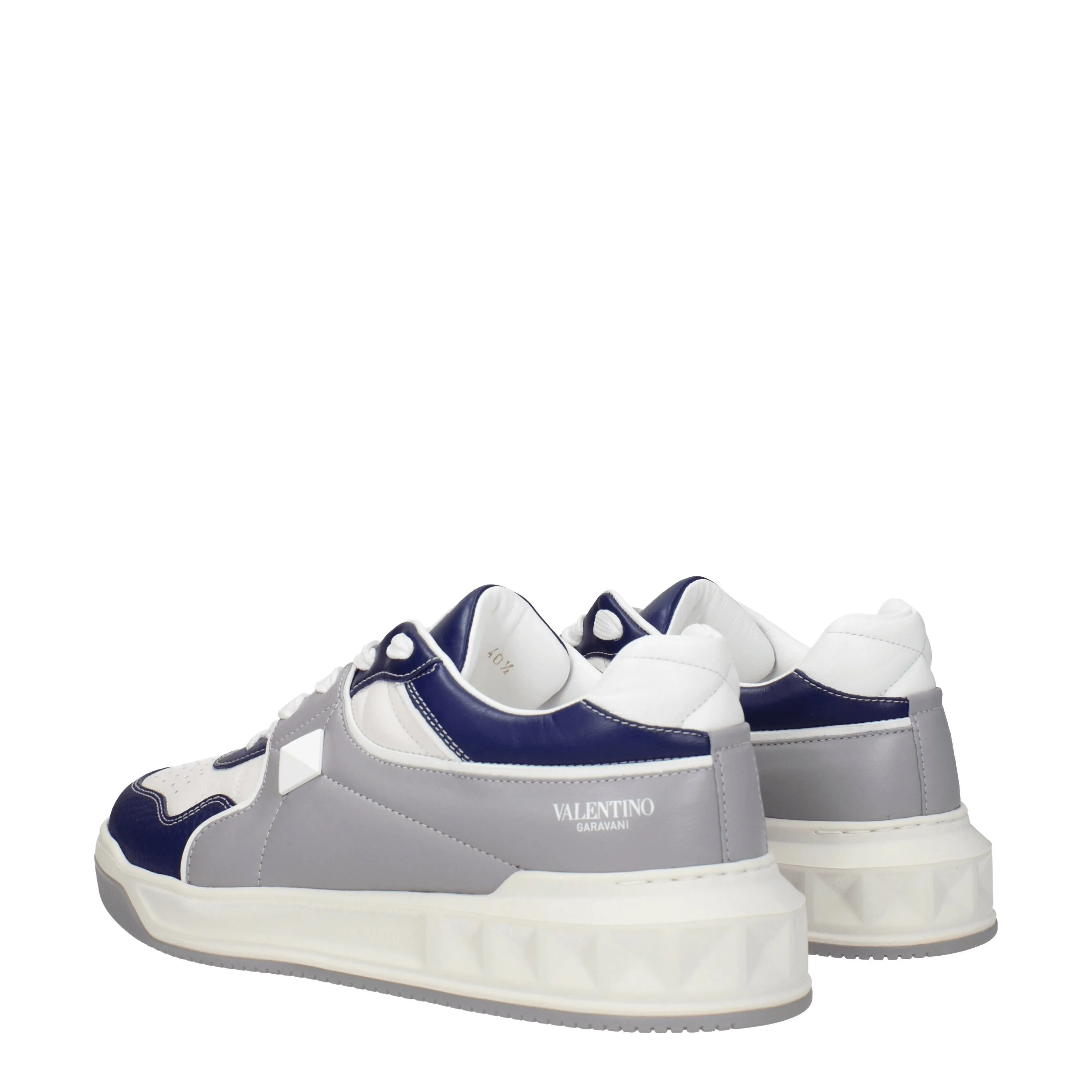 Valentino Garavani Sneakers Uomo Pelle Grigio/Blu