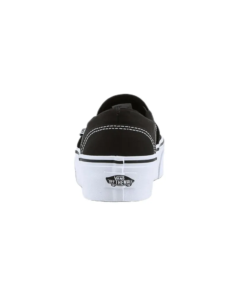 VANS ASHER Platform zeppa sneakers slip on ragazza donna nero