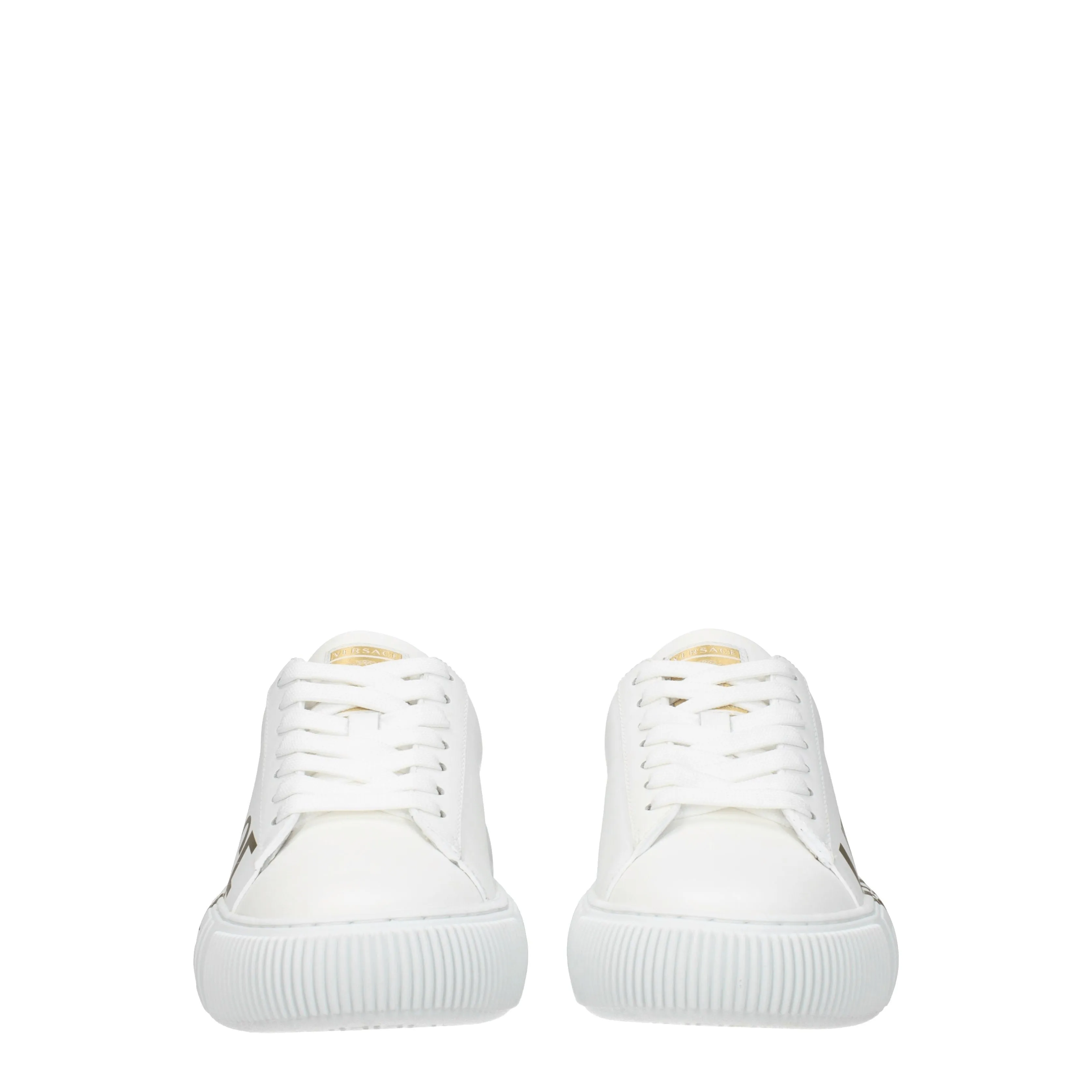Versace Sneakers Greca Donna Pelle Bianco/Oro