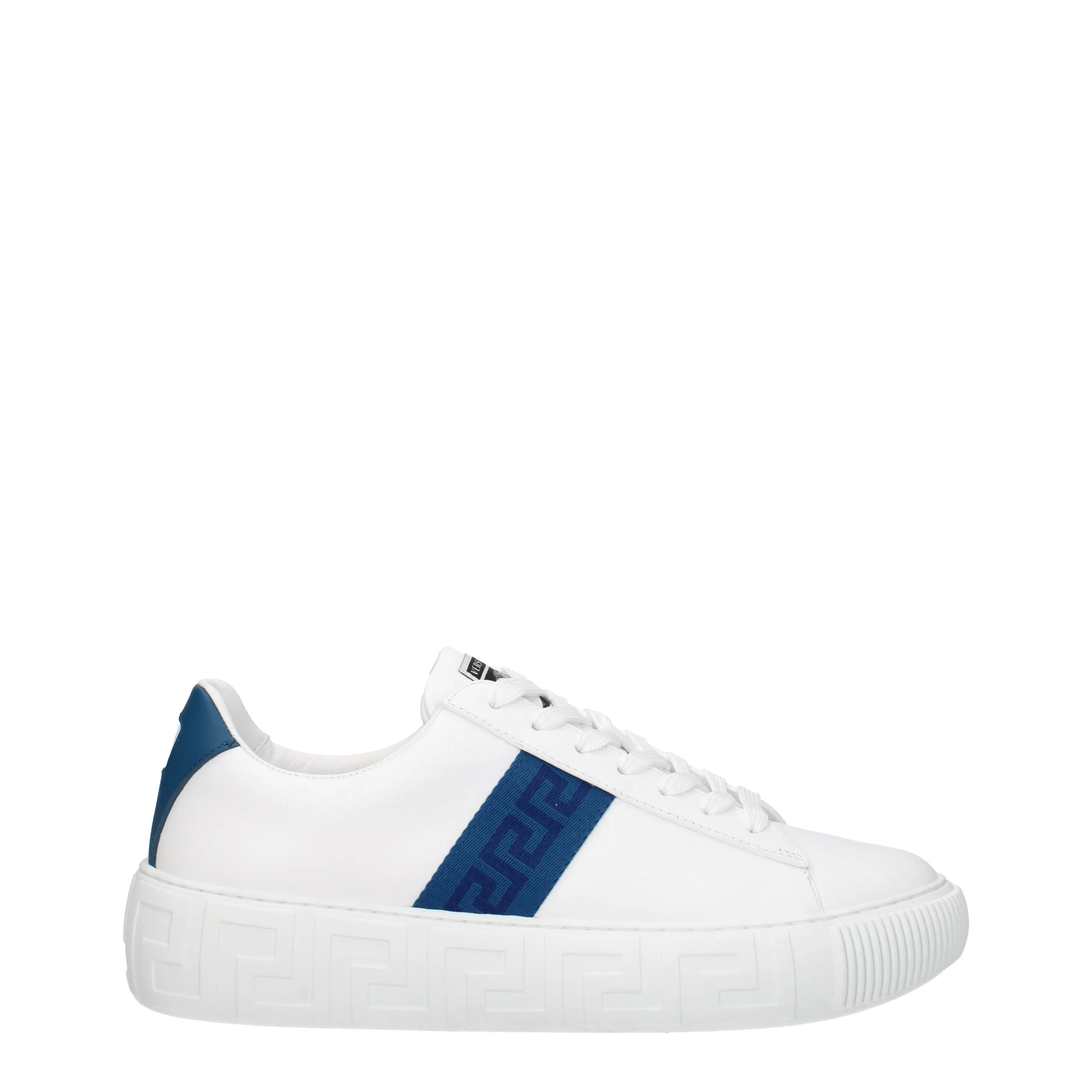 Versace Sneakers Greca Uomo Pelle Bianco/Dark Teal