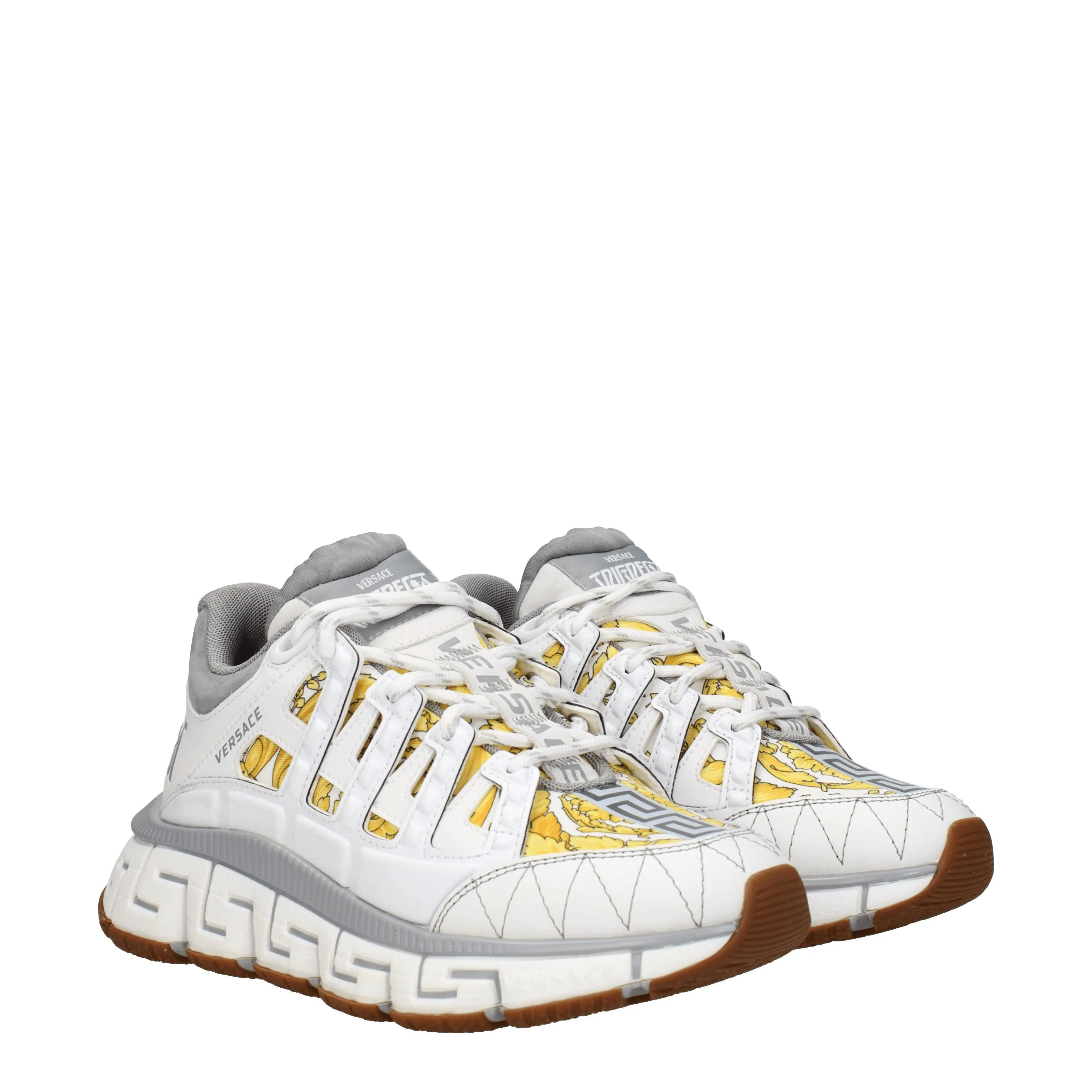 Versace Sneakers Trigreca Donna Tessuto Bianco/Grigio