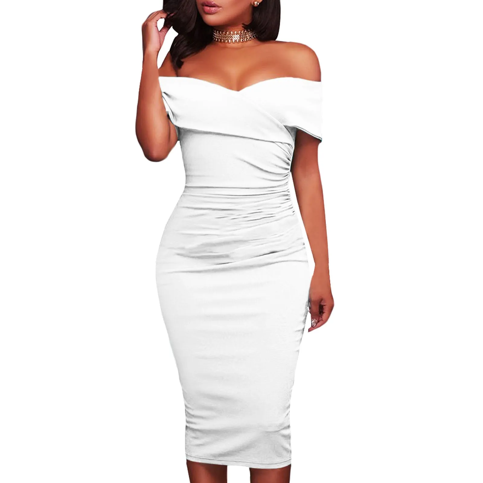 Vestito donna miniabito aderente DL-2099
