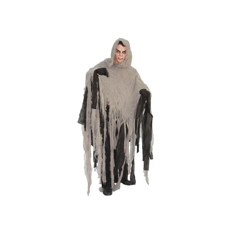 VESTITO OMBRA TUNICA CON CAPPUCCIO (HOMBRE DE LAS TINIEBLAS) TAGLIA UNICA GUIRCA HALLOWEEN CARNEVALE