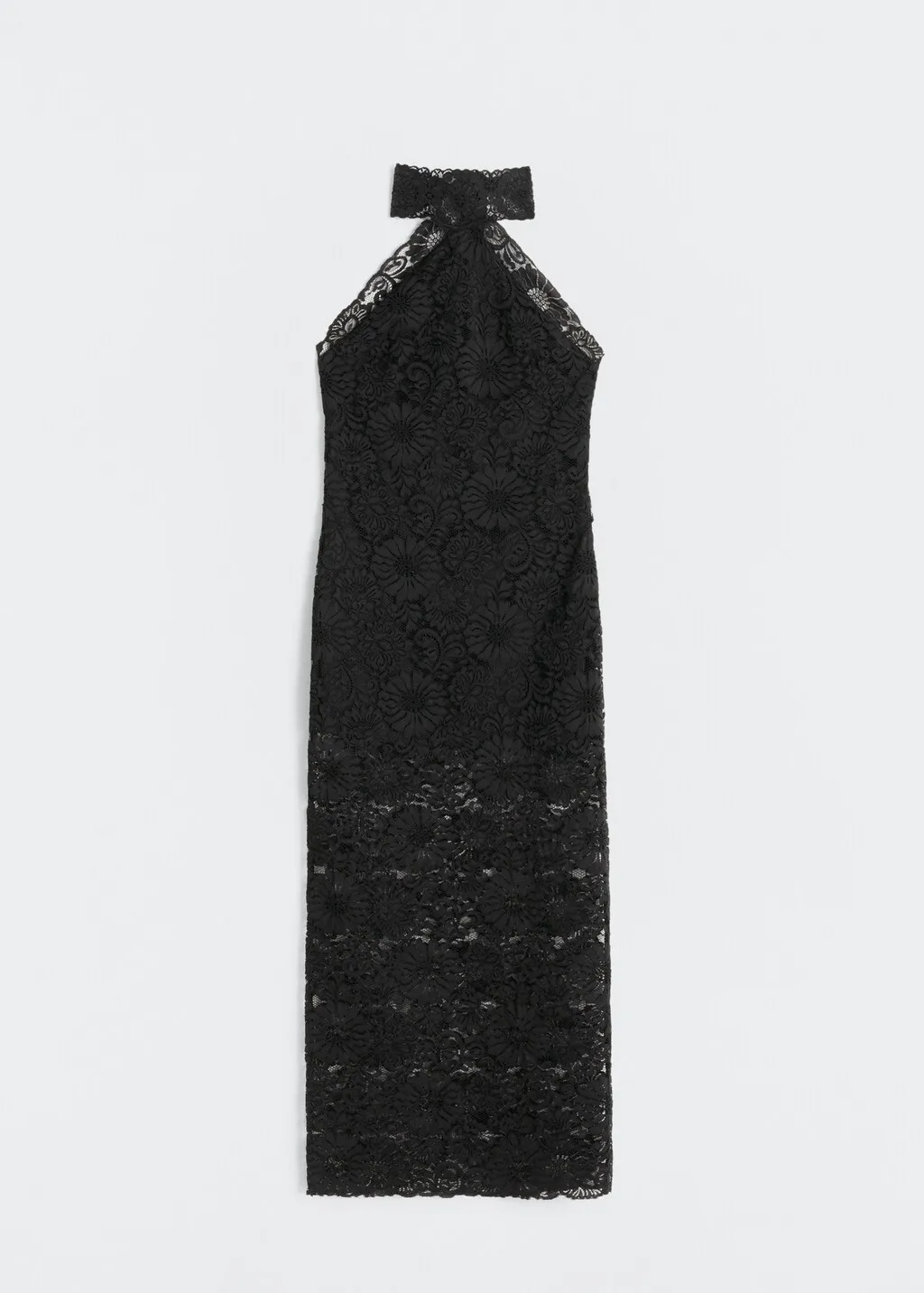 Vestito pizzo collo halter
