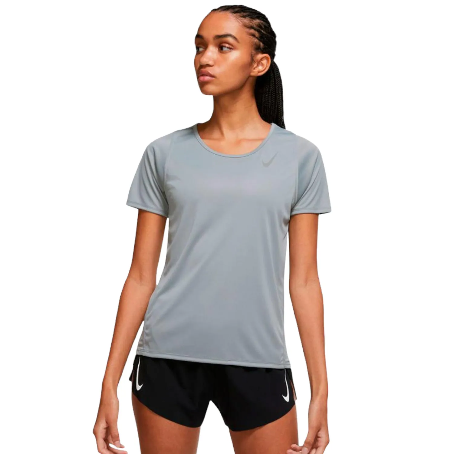 W NIKE DRI FIT RACE TOP SS