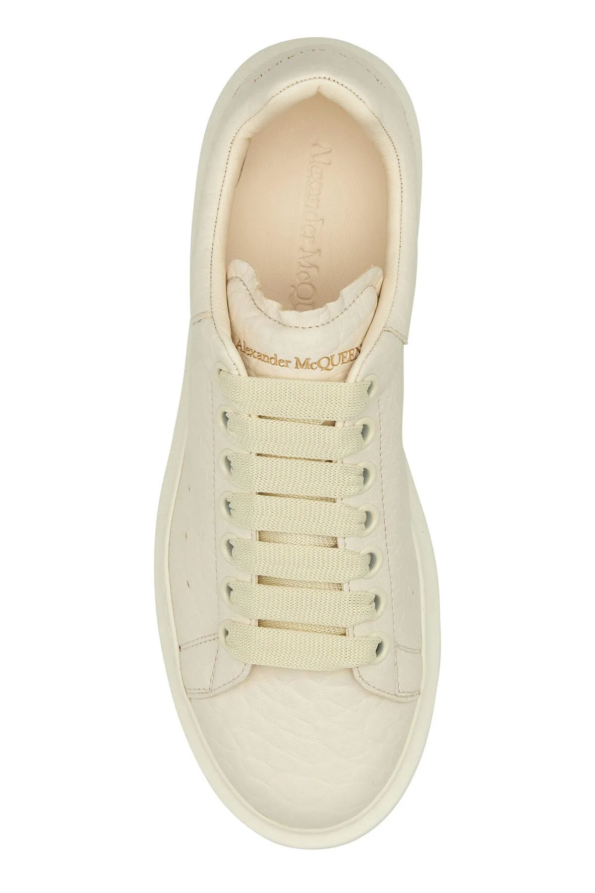White leather sneakers with white leather heel    