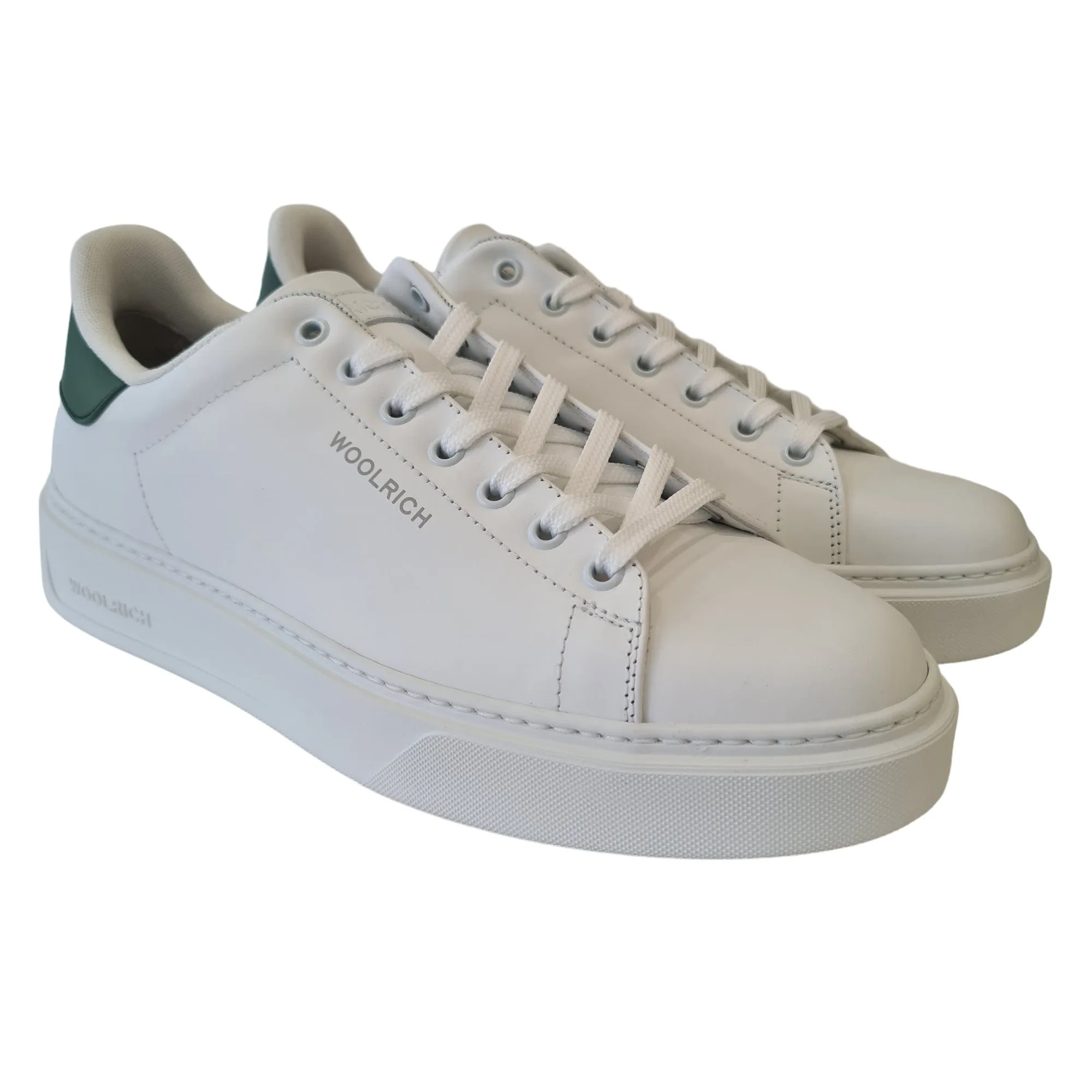Woolrich Sneakers Uomo Bianco e Verde Rif.28