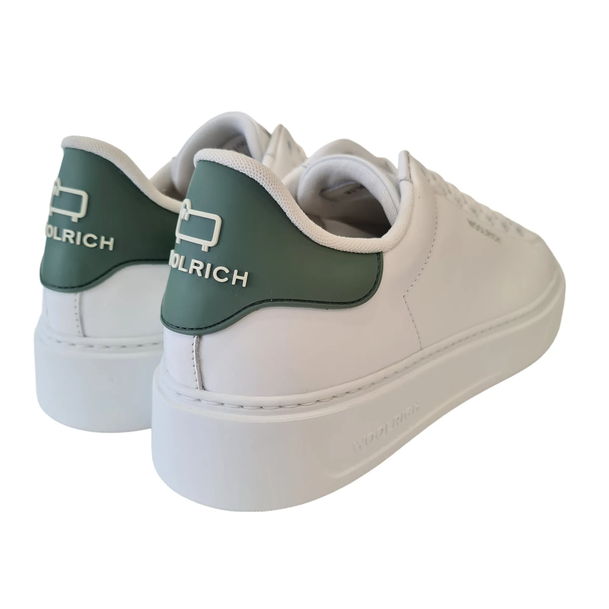 Woolrich Sneakers Uomo Bianco e Verde Rif.28