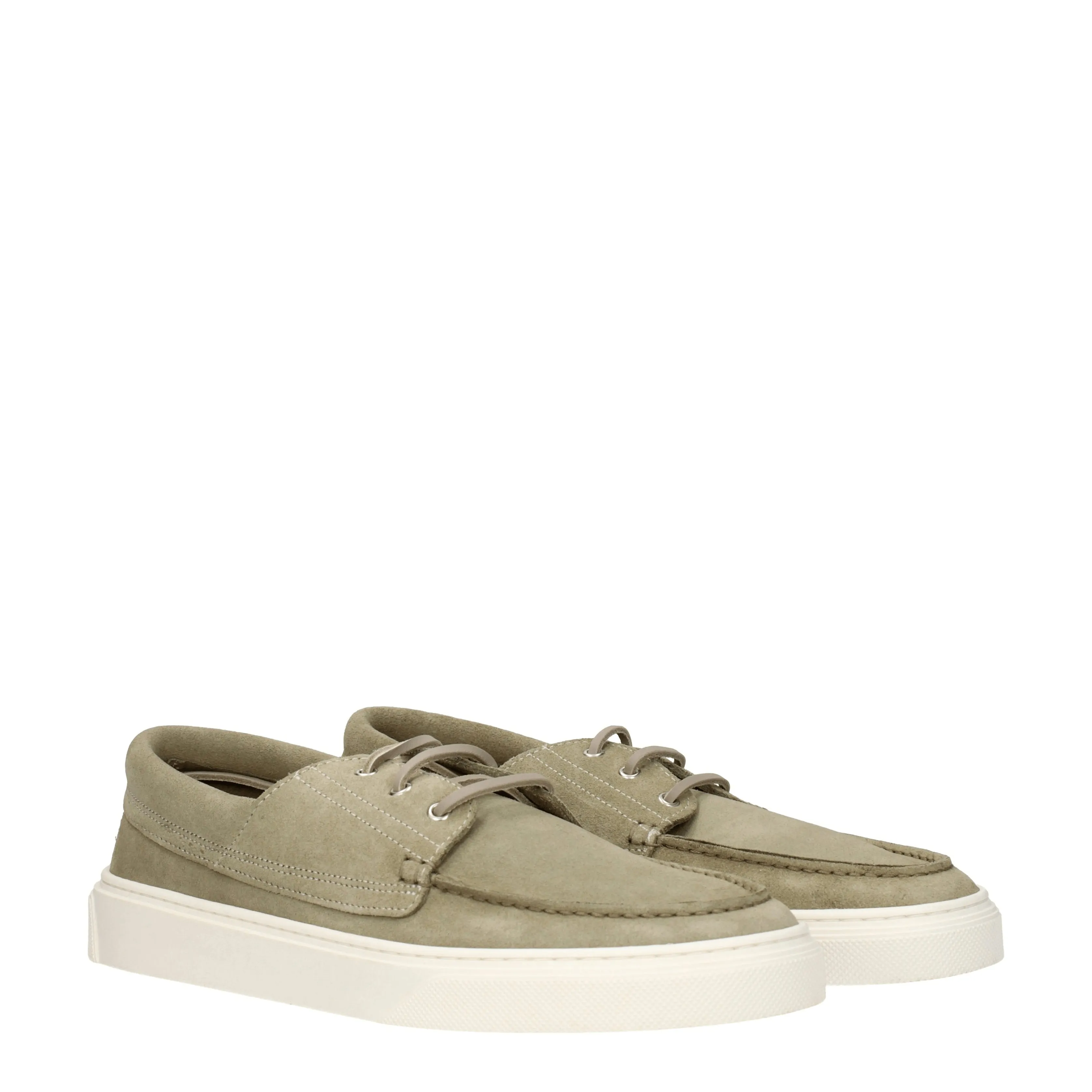 Woolrich Sneakers Uomo Camoscio Beige/Eucalipto